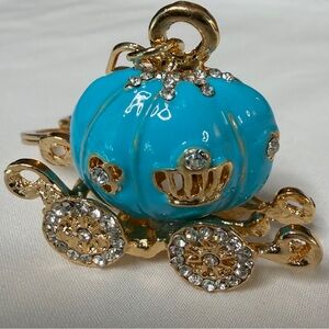 Blue and Gold Carriage Charm